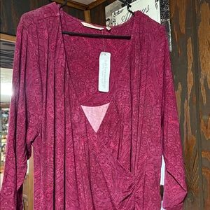 Soft Surroundings Tapestry Dress in Rich Burgundy